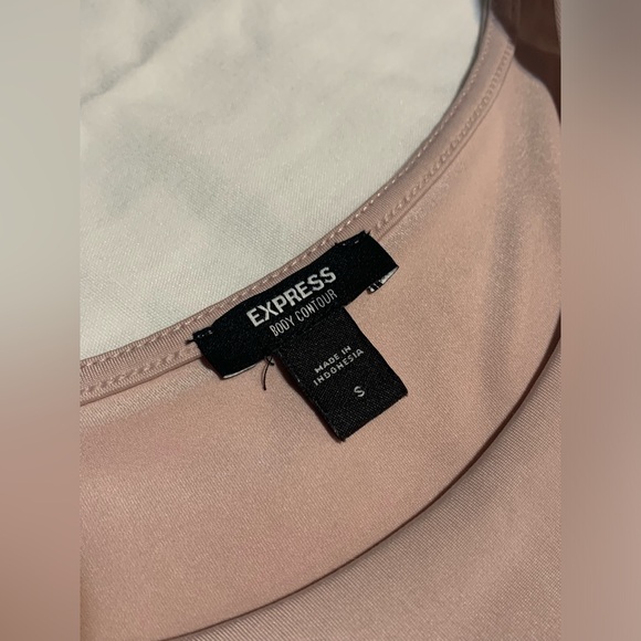 Express Body Contour Compression High Neck Bodysuit Pink/Dusty Rose Size S - Picture 11 of 13